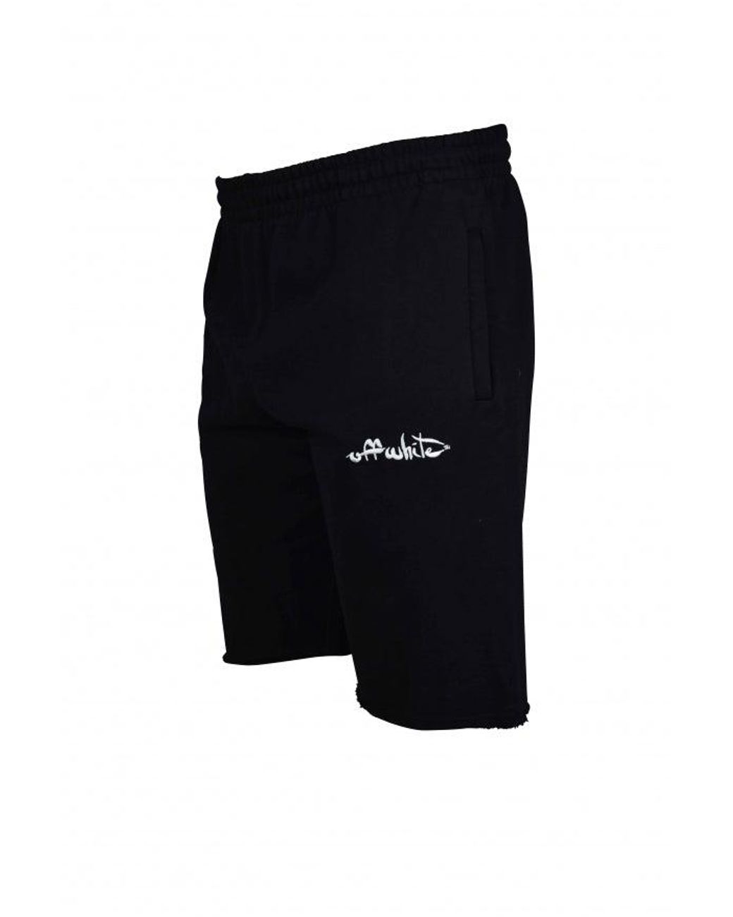 Off-White c/o Virgil Abloh Blue Signature Logo Cotton Shorts for men