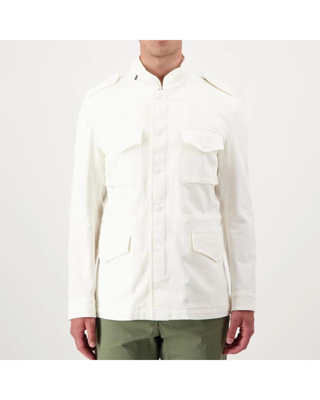 AUTORE White Cotton Field Jacket