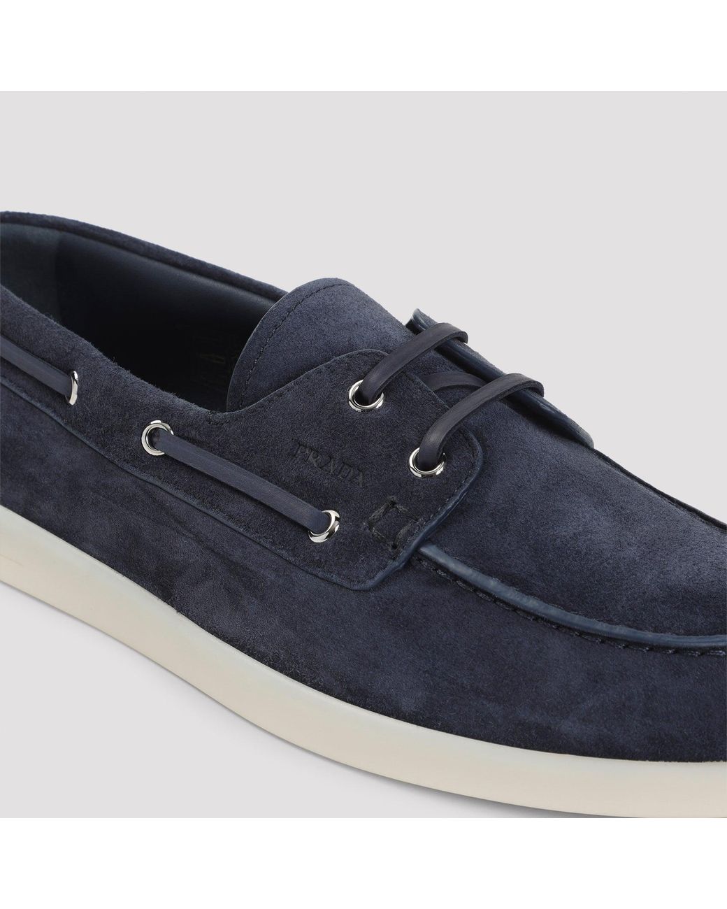 Prada Blue Allacciate Lace Up Shoes