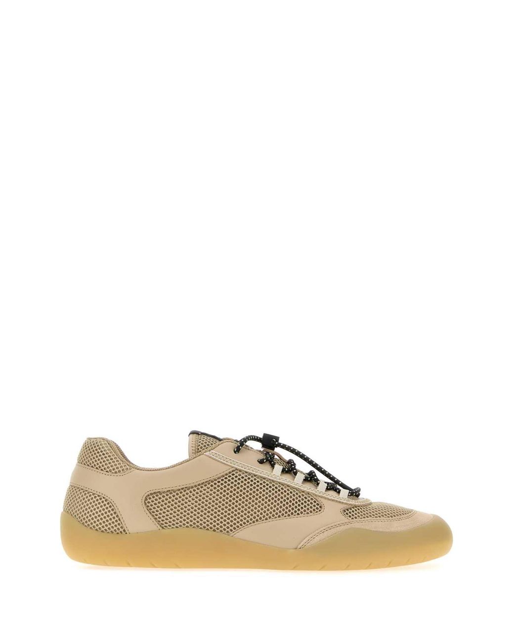 Prada Brown Leather And Mesh Speedrock Sneakers for men