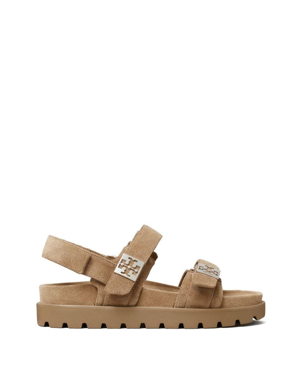 Tory Burch Gray Mellow Leather Sandals