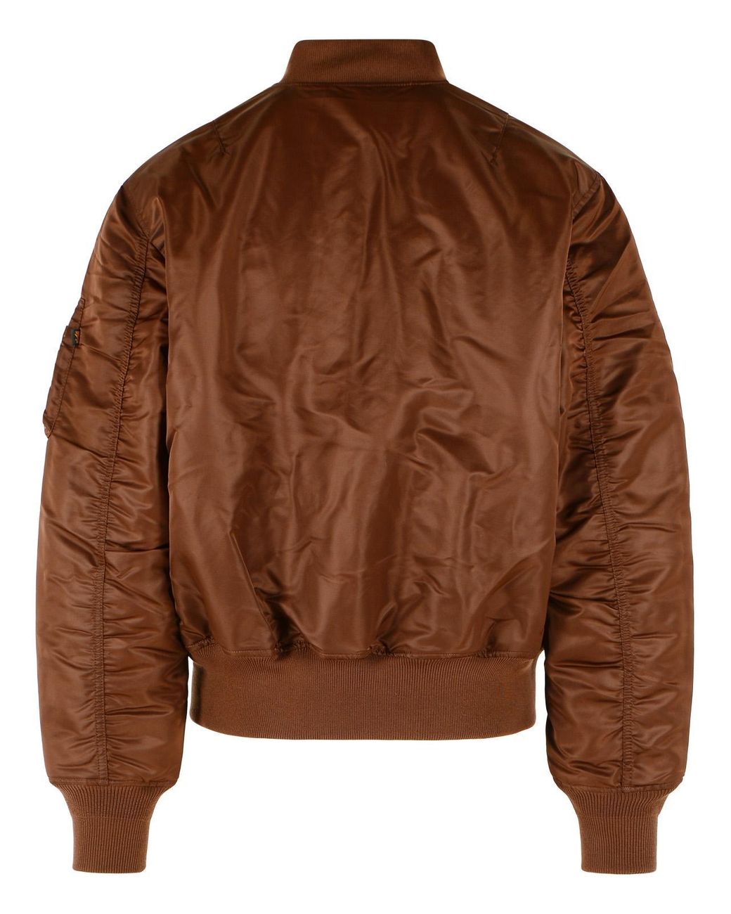 Alpha Industries Brown Powder Ma-1 Heritage Nylon Bomber Jacket