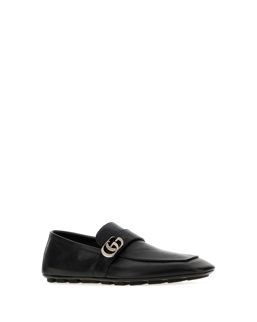 Gucci Black Leather Loafers