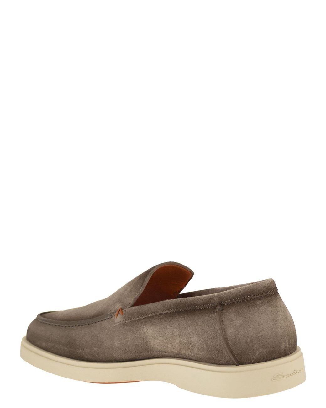 Santoni Brown Suede Moccasin