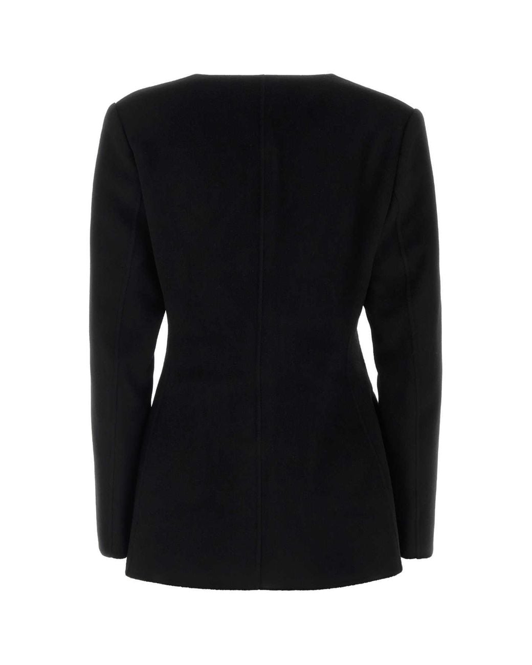 Lisa Yang Black Wool-Cashmere Blazer