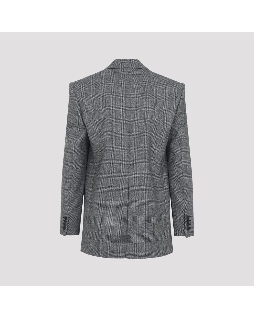 Saint Laurent Wollen Jas in het Gray