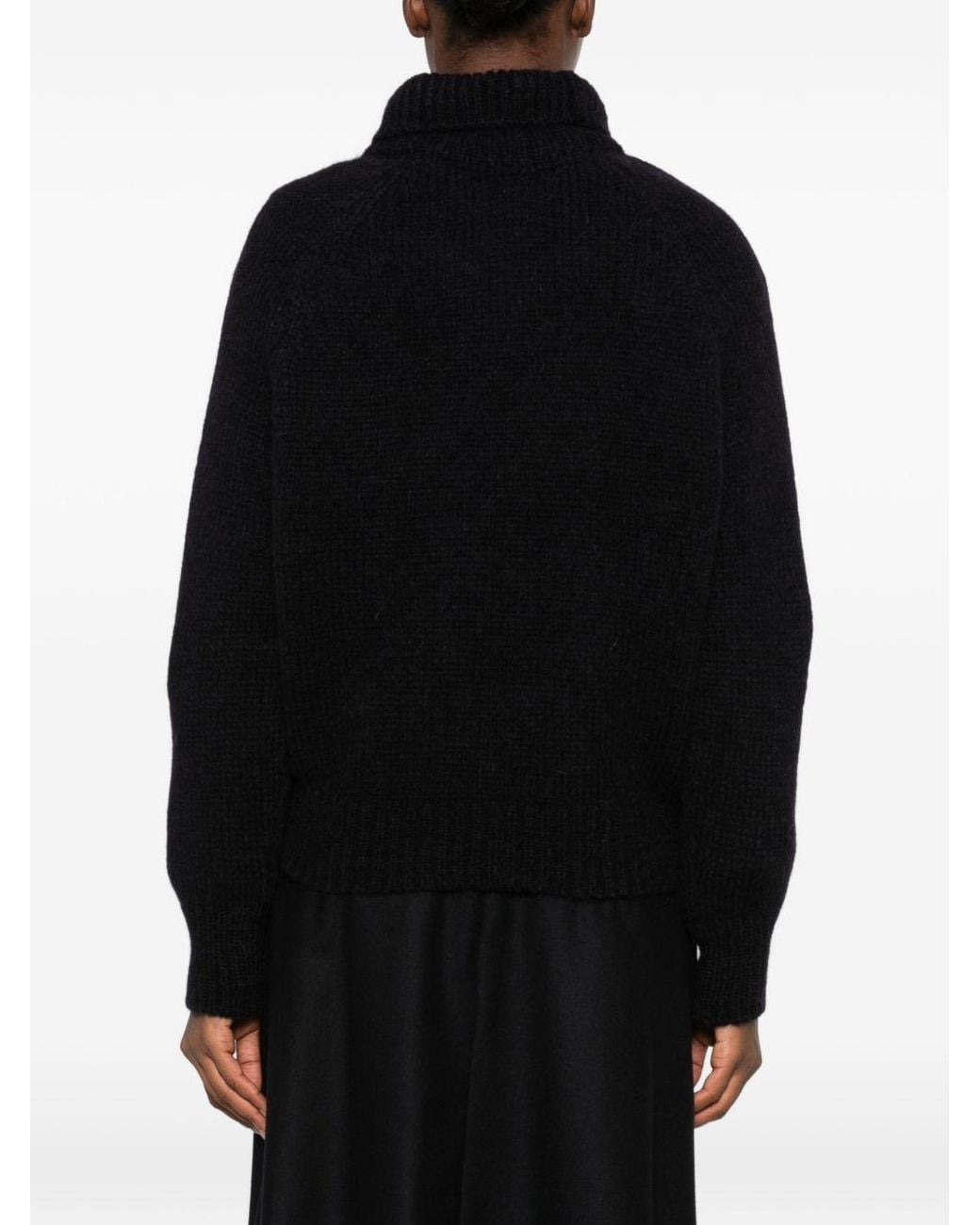 Susanne Bommer Black Wool Turtle Neck Jumper