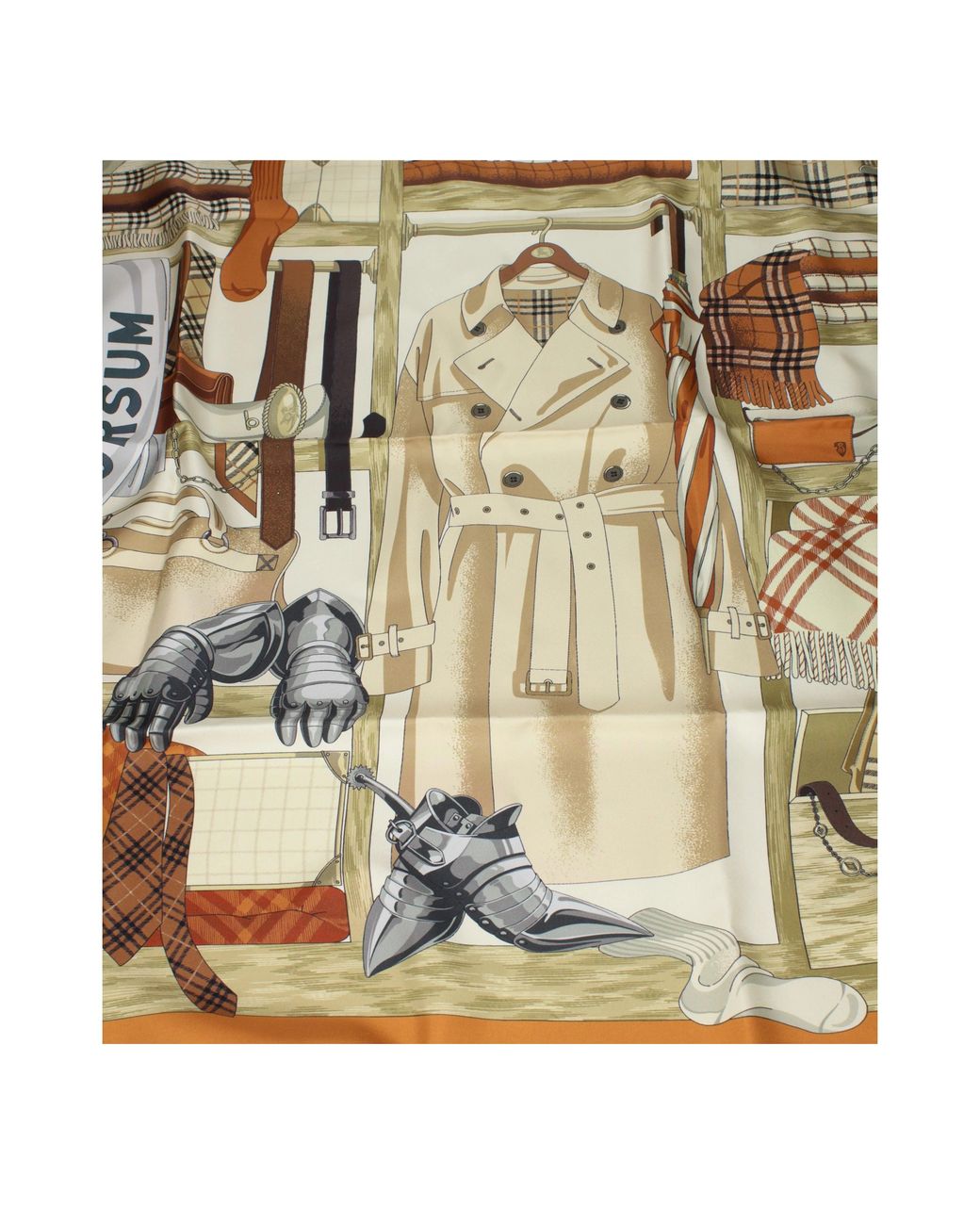 Burberry Metallic Foulard Silk And