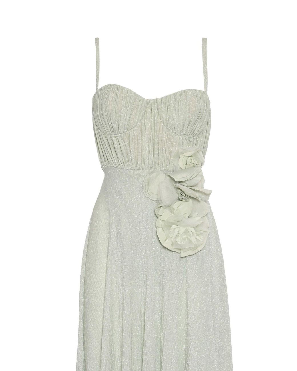 Elisabetta Franchi White Sweetheart Maxi Dress