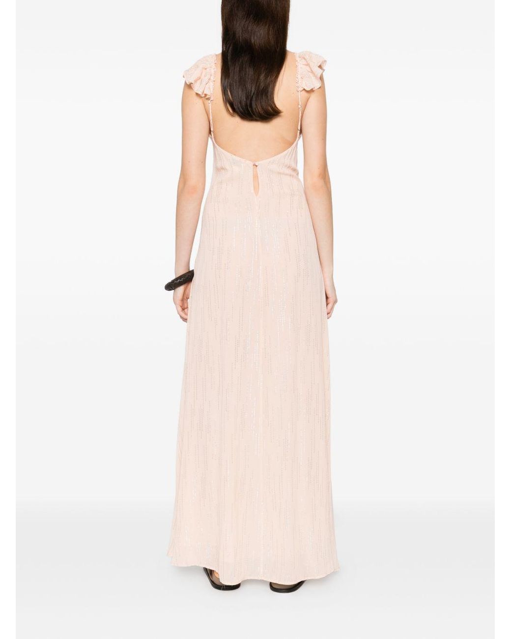 Forte_forte White V-Necked Long Dress