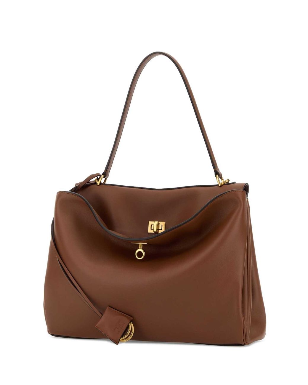 Balenciaga Brown Caramel Leather Medium Rodeo Handbag