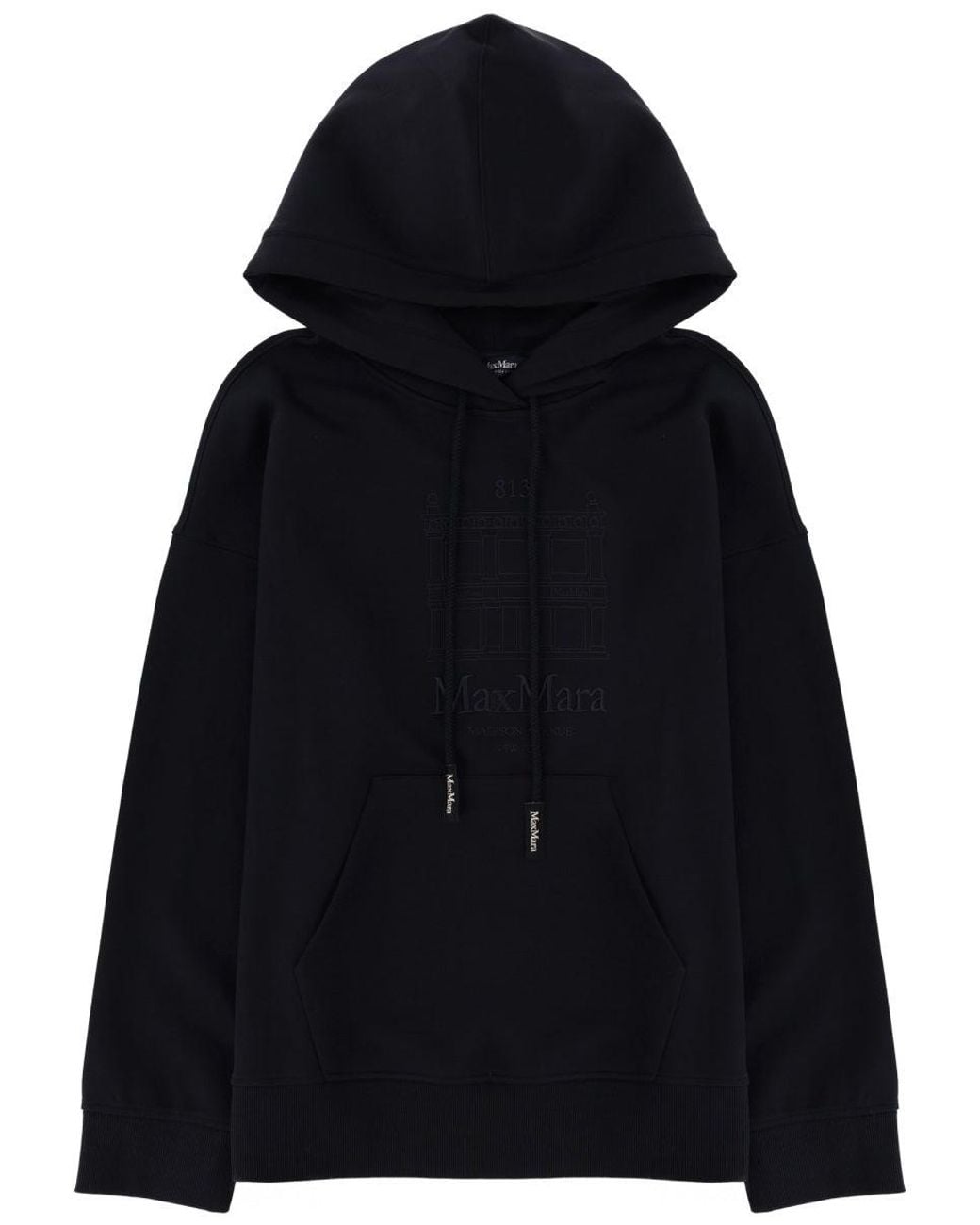 Max Mara Black Cotton Jersey Sweatshirt