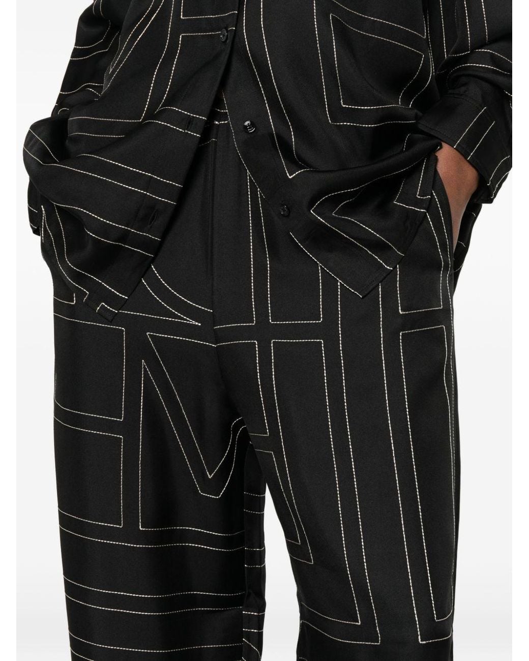 Totême Black Relaxed Fit Pajama