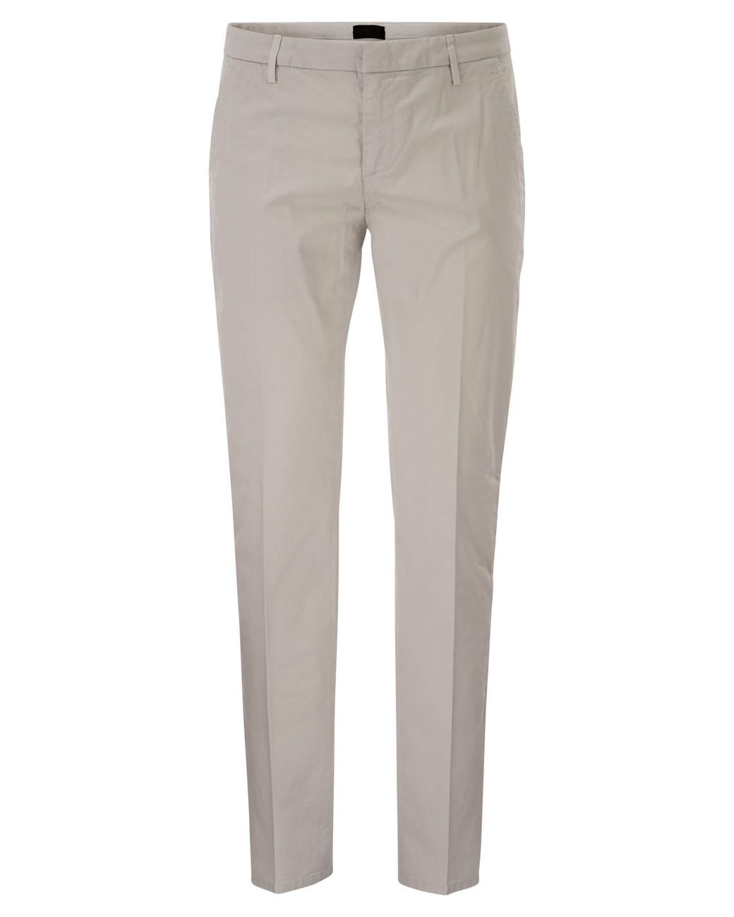 Dondup Gray Spiritissimo Stretch Gabardine Chino for men