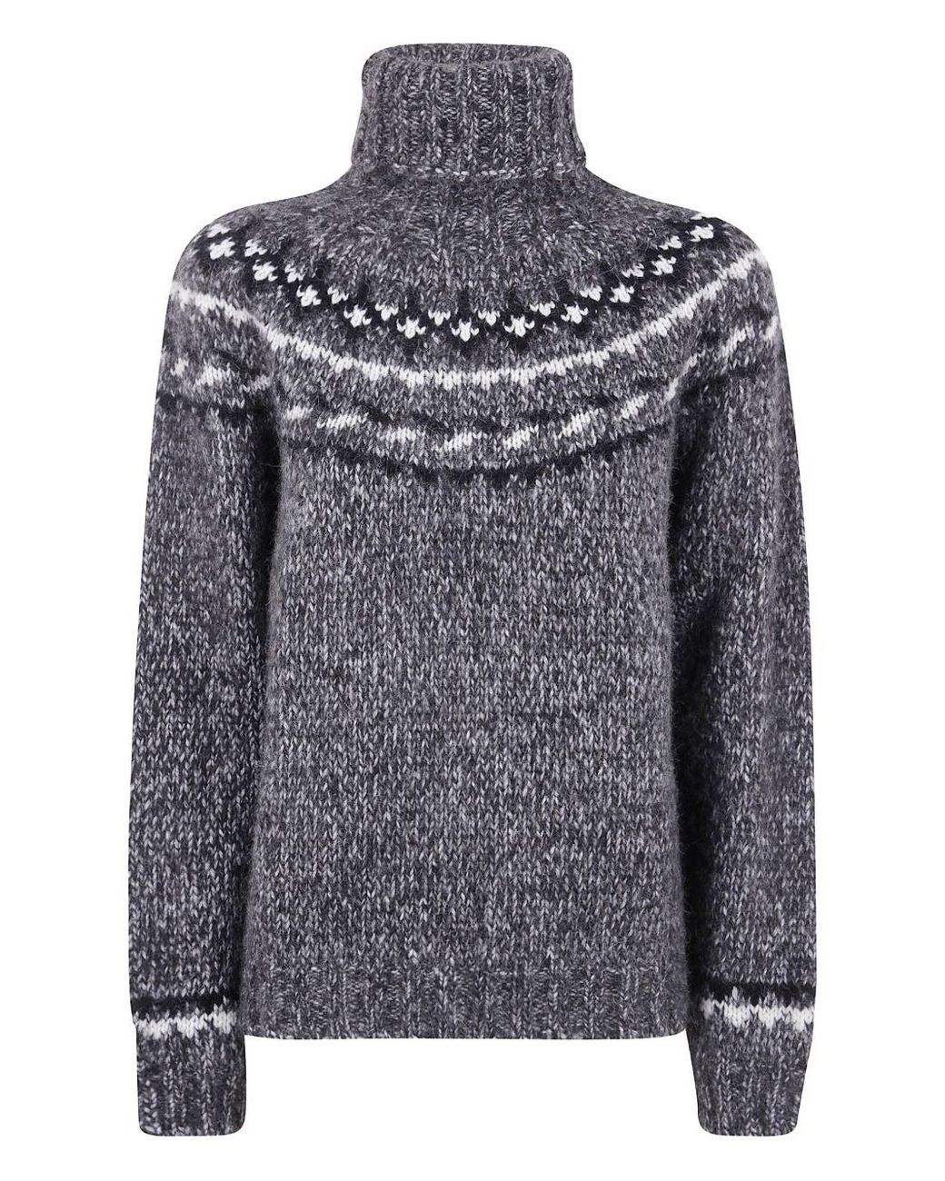 P.A.R.O.S.H. Gray P. A.R. O.S. H. Moline' Turtle Neck Sweater