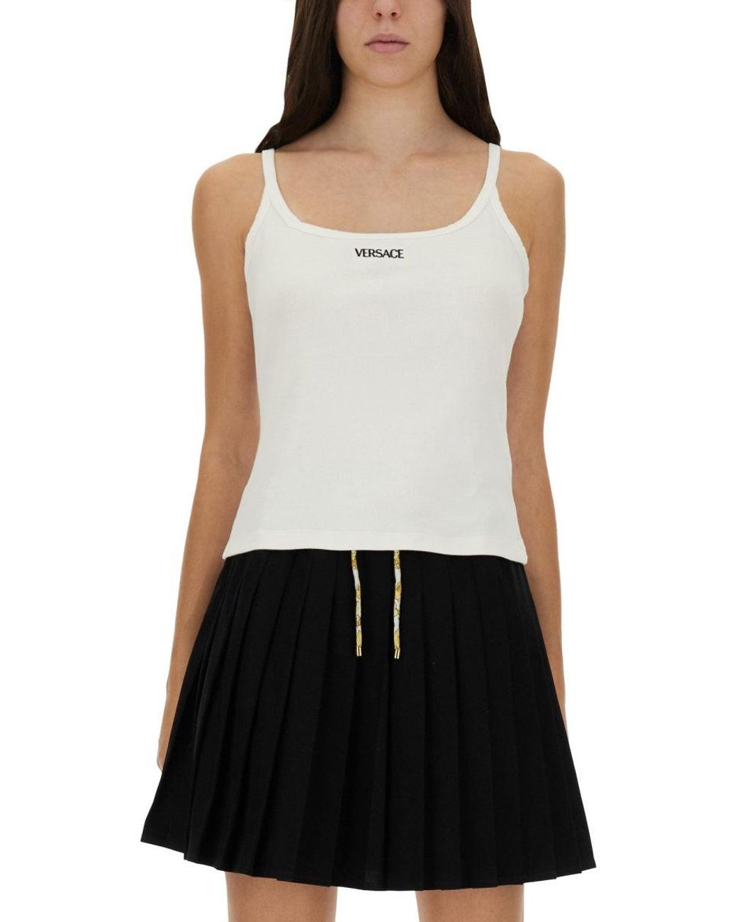 Versace Black Tops With Logo