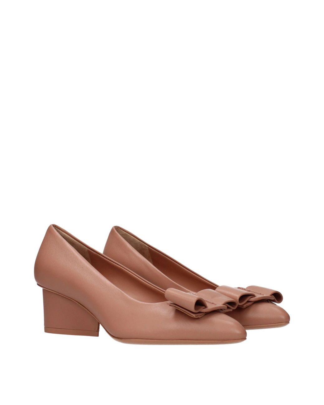 Ferragamo Brown Leather Pumps