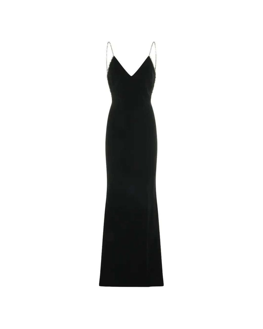 Tom Ford Black Crystal-Embellished Backless Dress
