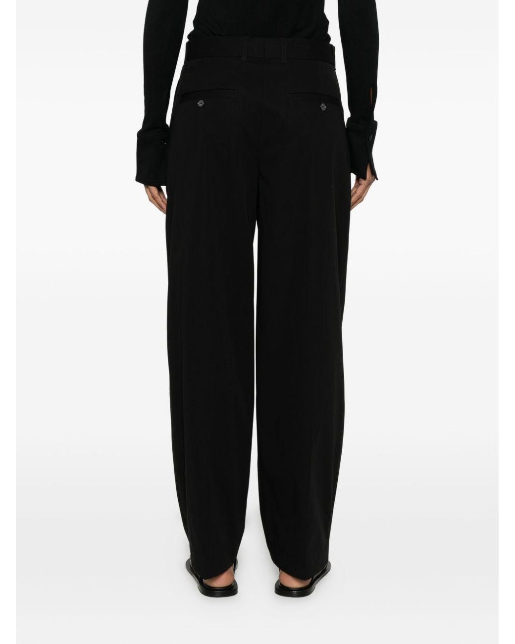 Totême Black Relaxed Fit Pants