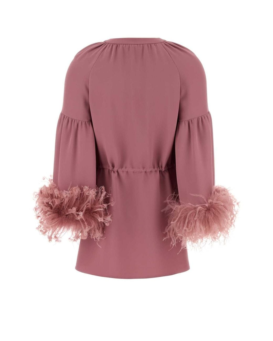 Valentino Garavani Pink Antiqued Crepe Couture Blouse