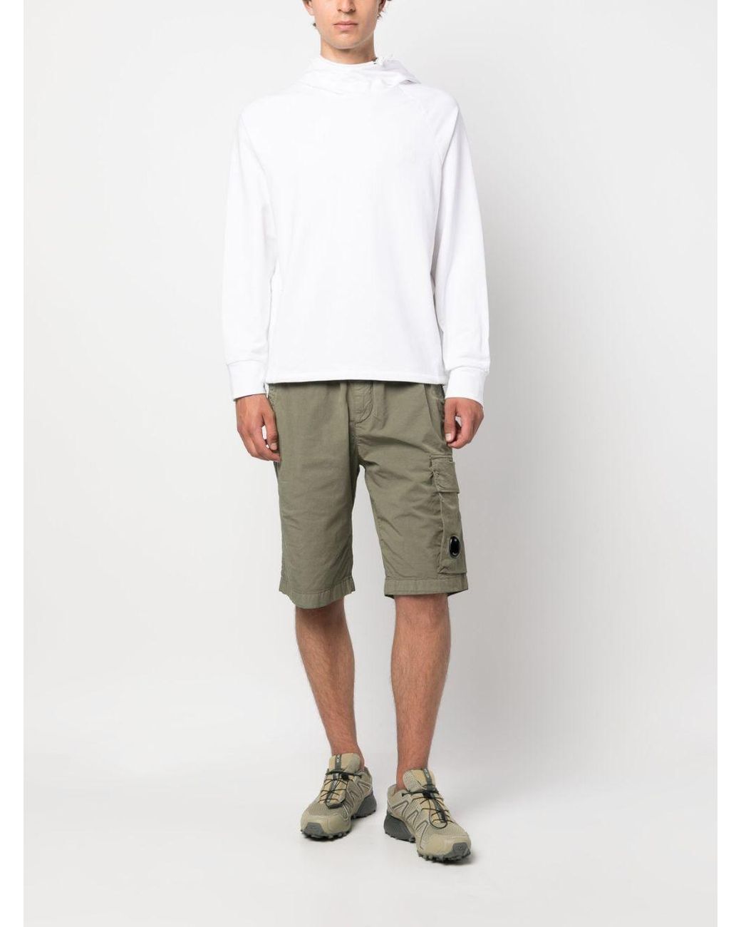 C P Company Blue Mixed Hoodie for men
