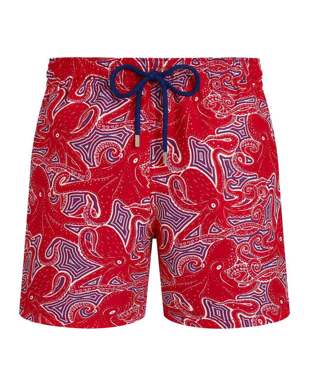 Vilebrequin Red Swim Shorts With Graphic Octopus Print for men