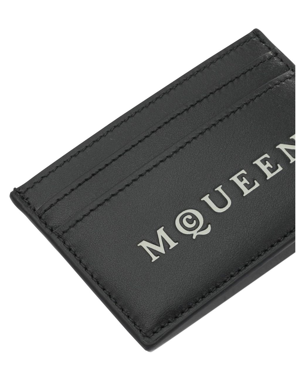 McQueen White Leather Wallet for men