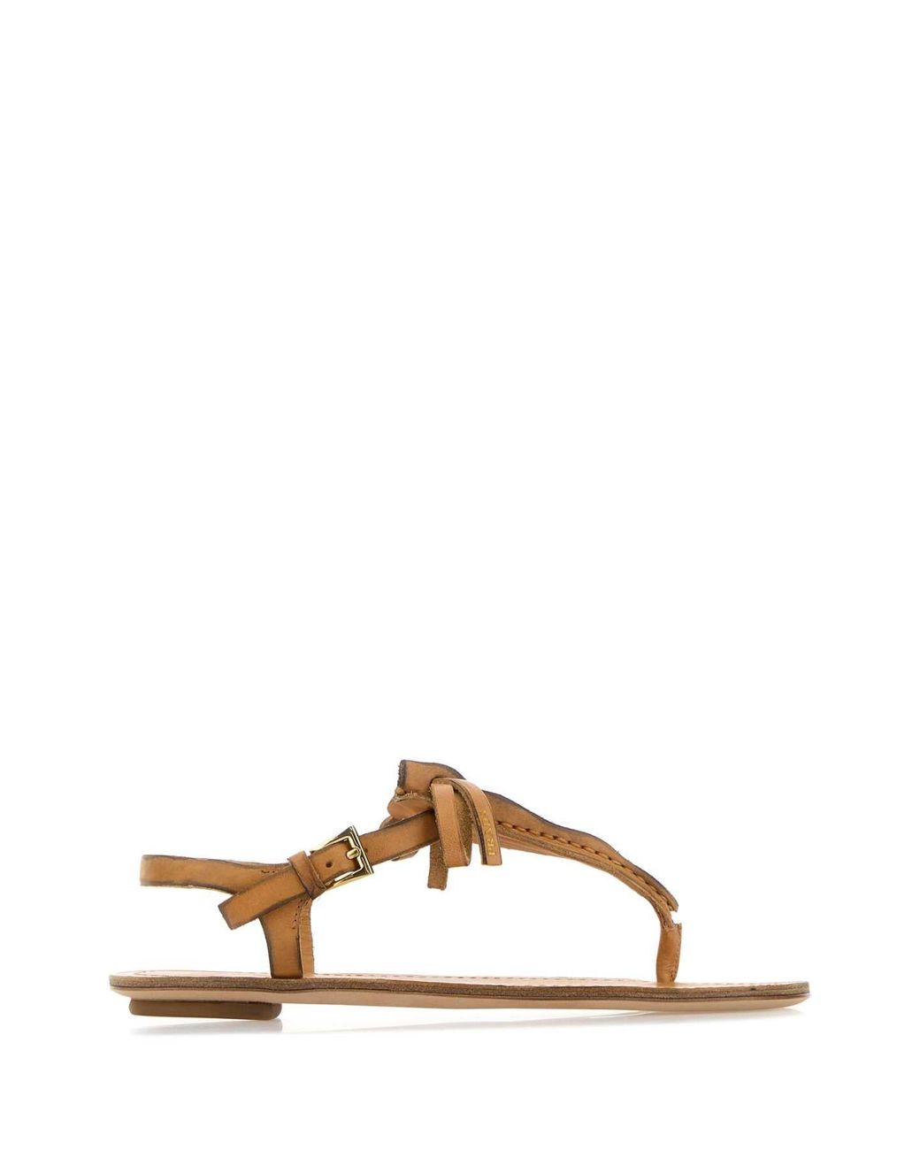 Prada Brown Solid Sandals
