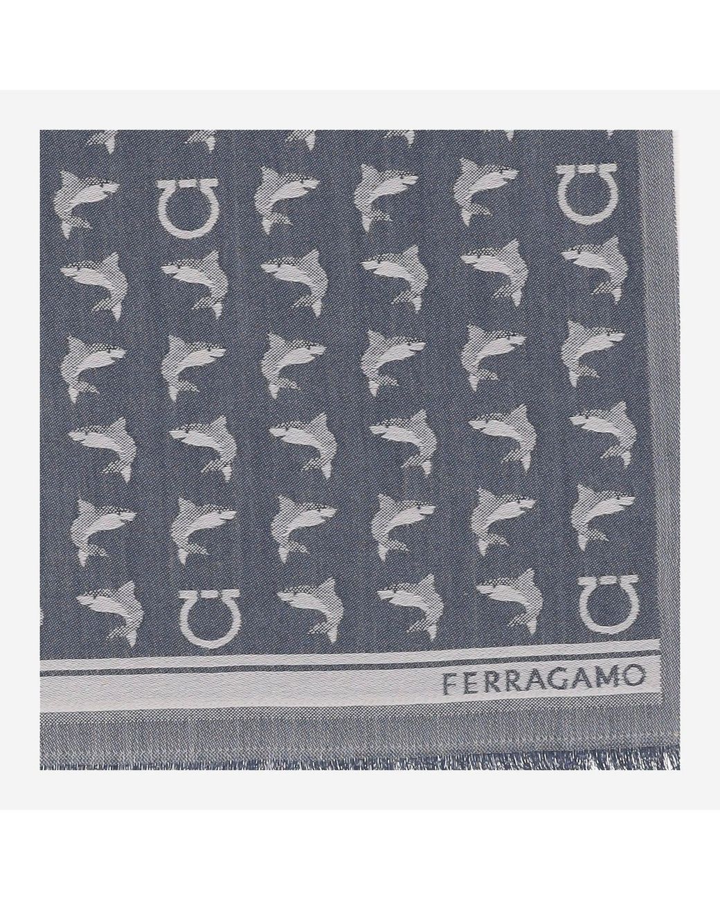 Ferragamo Metallic Scarf Wool for men