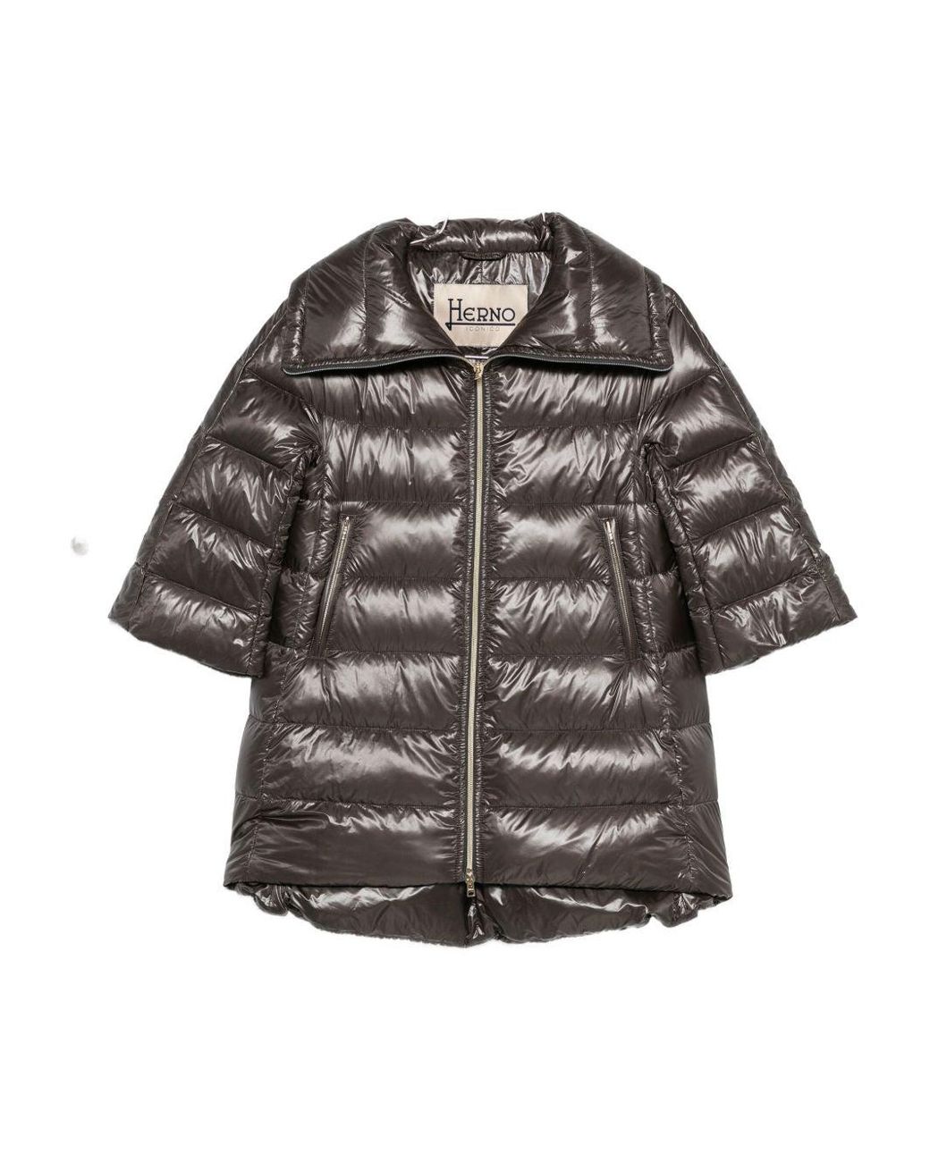 Herno Gray A-Shape Cleofe Jacket