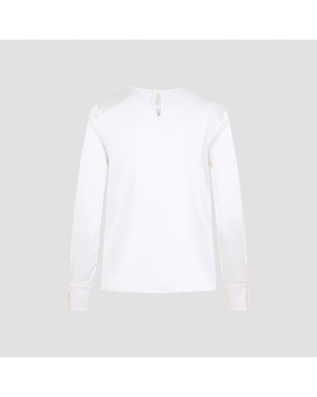 Peserico White Ghiaccio Silk Blouse