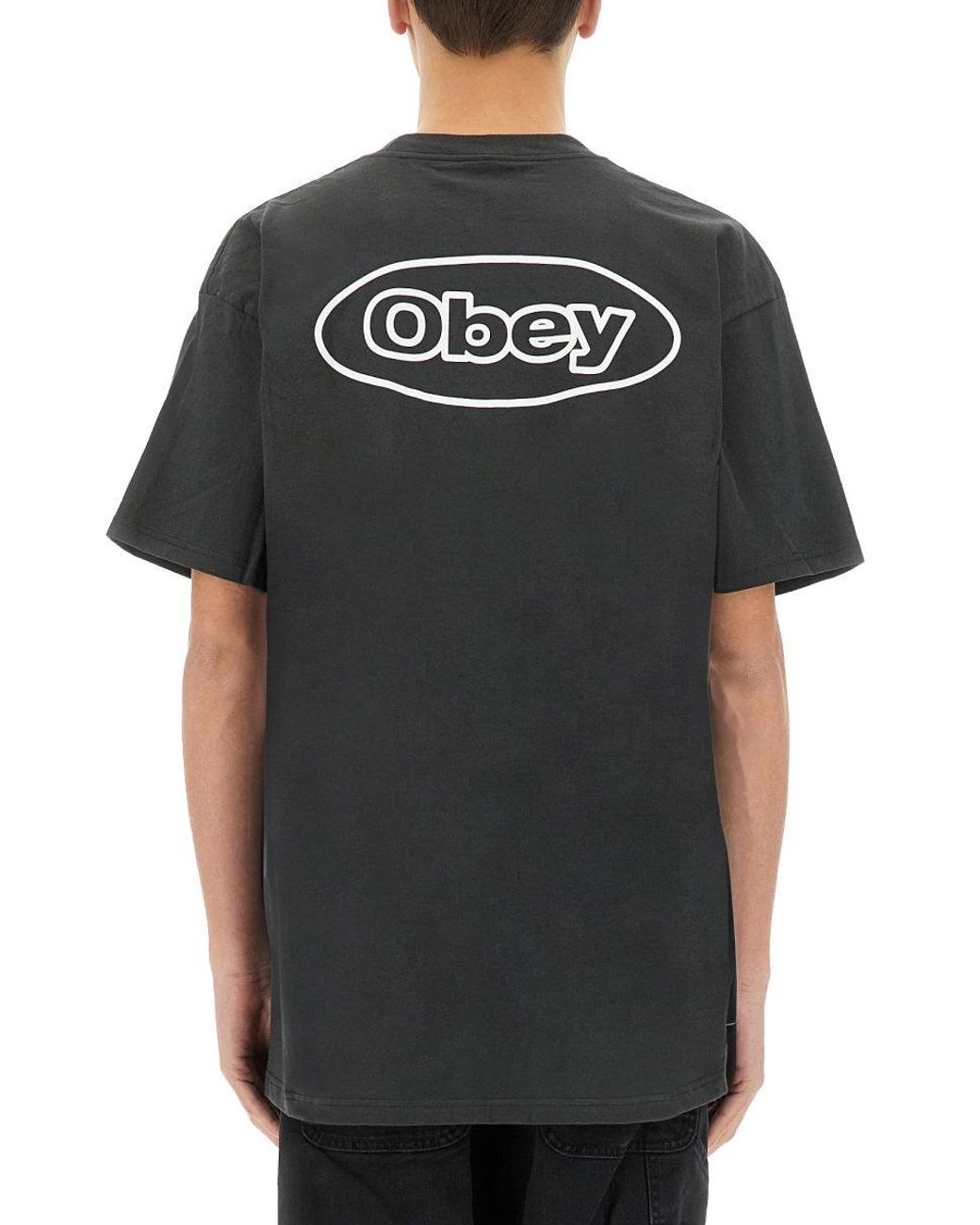 Obey Black Reaction Tshirt for men