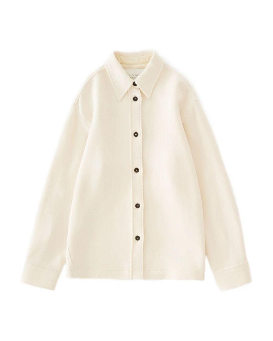 Studio Nicholson White Wool Overshirt