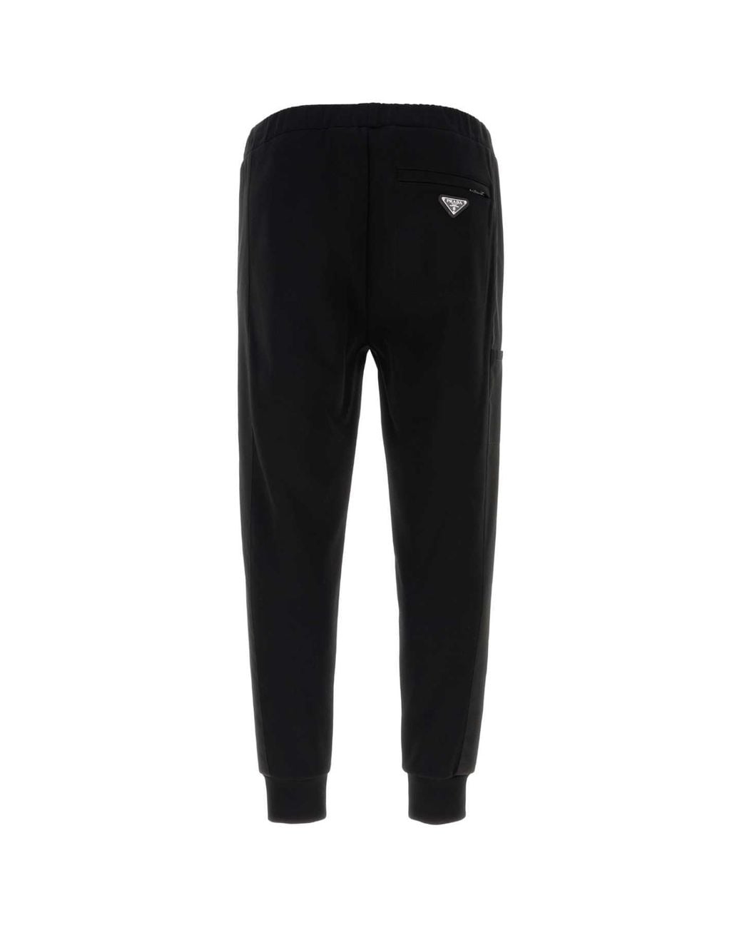 Prada Black Cotton Blend Joggers for men