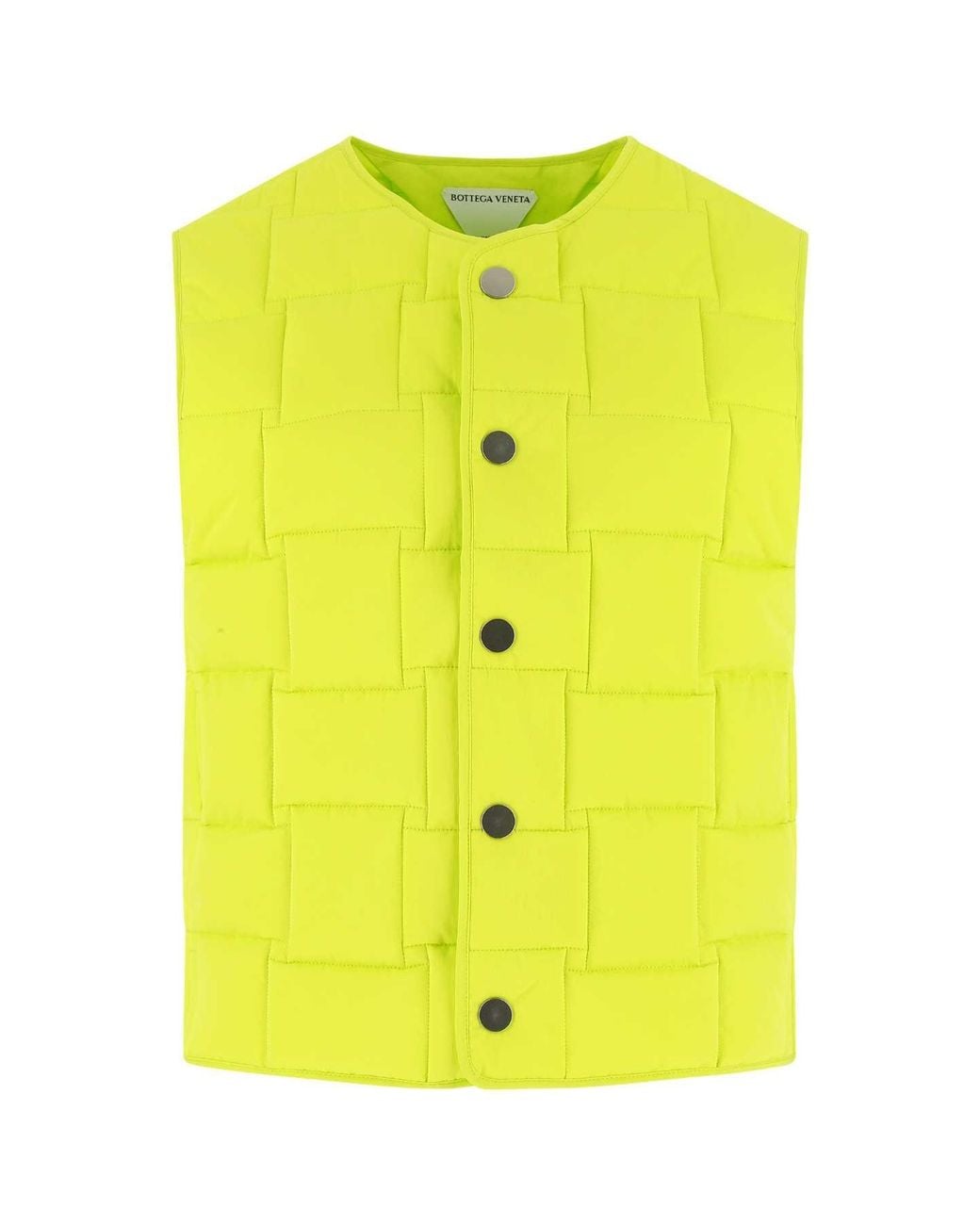 Bottega Veneta Yellow Acid Nylon Padded Vest