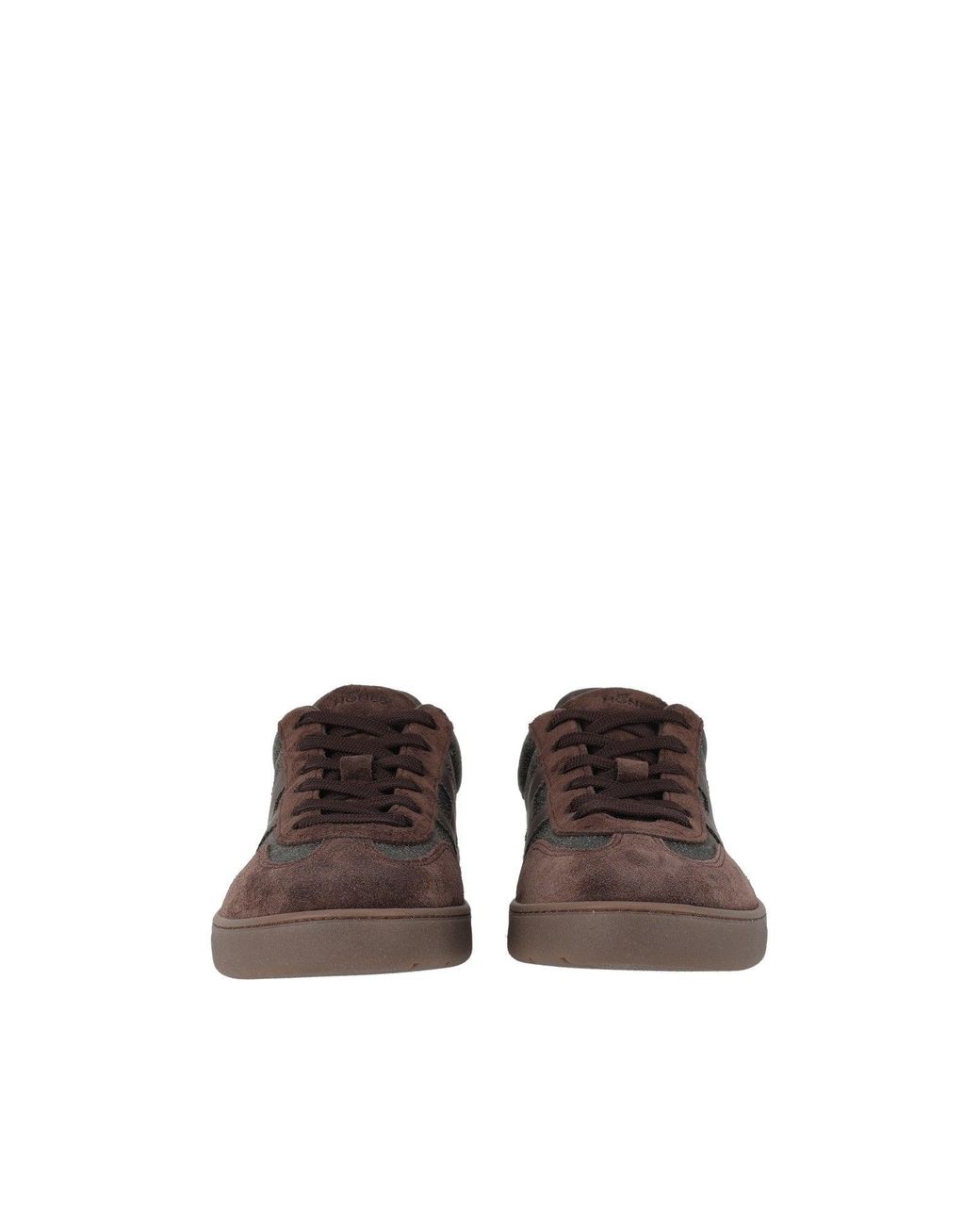 Hogan Brown Cool Suede Leather Low-Top Sneakers