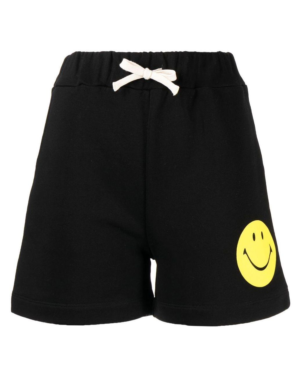 Joshua Sanders Black Smiley-Face Print Cotton Shorts