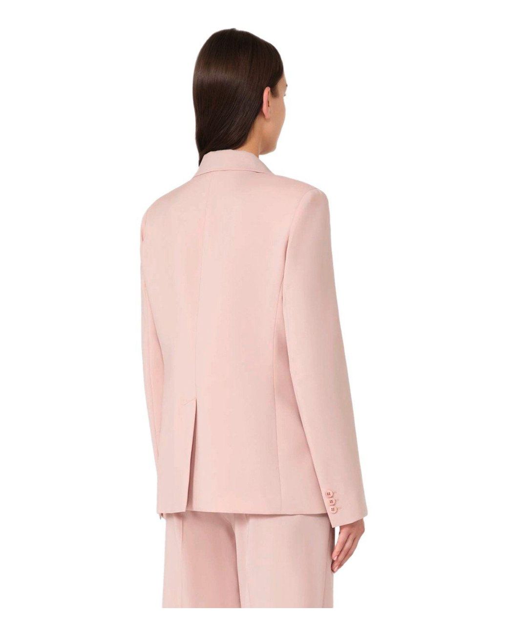 Weekend by Maxmara Lamine Single-Breasted Blazer in Pink | Lyst