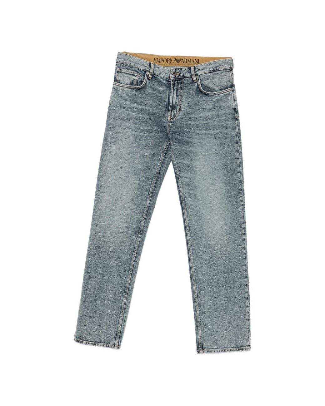 Emporio Armani Blue Slim Denim Jeans for men