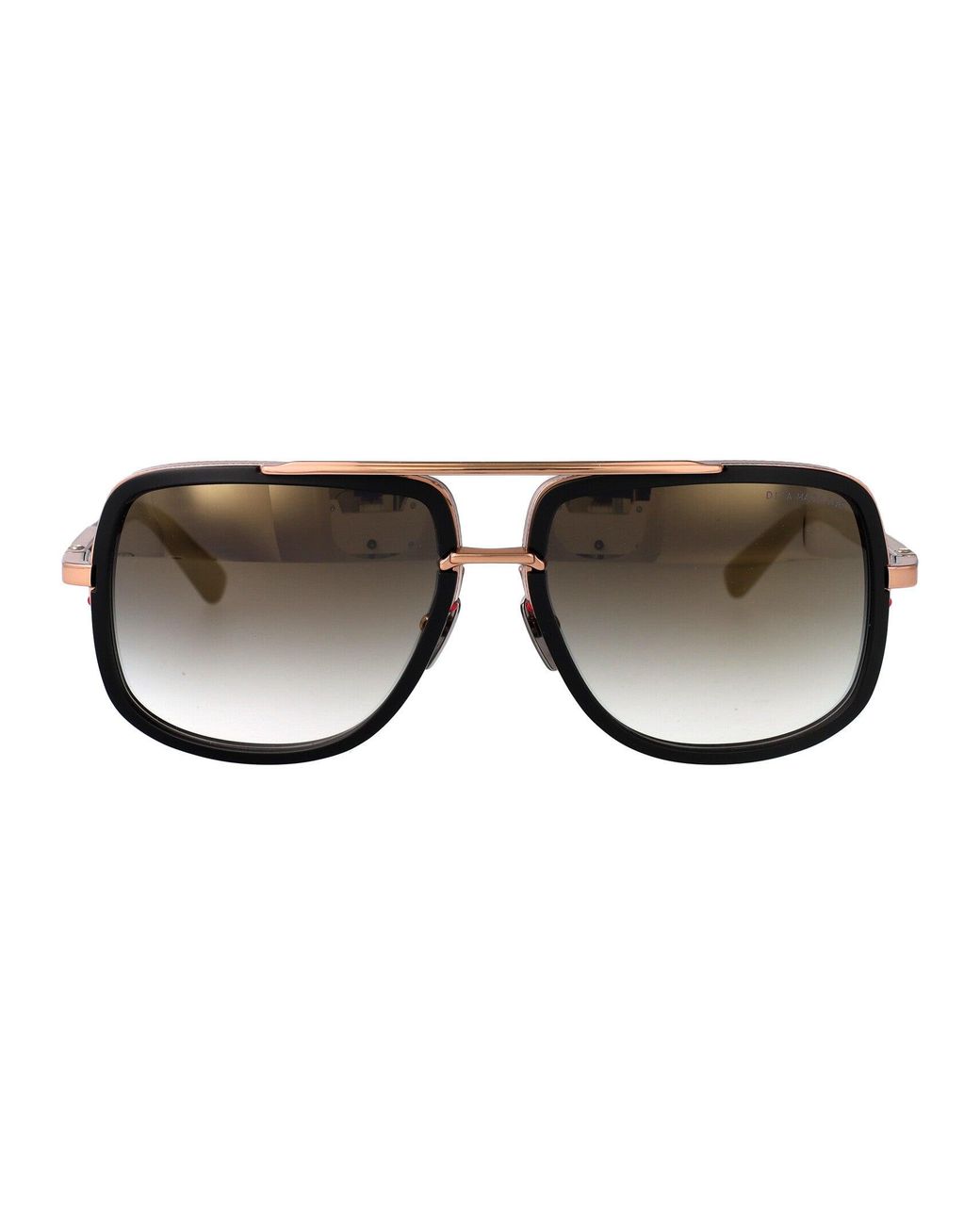 Dita Eyewear Brown Aviator Sunglasses Drx 2030 L Blk Rgd Blk Rgd