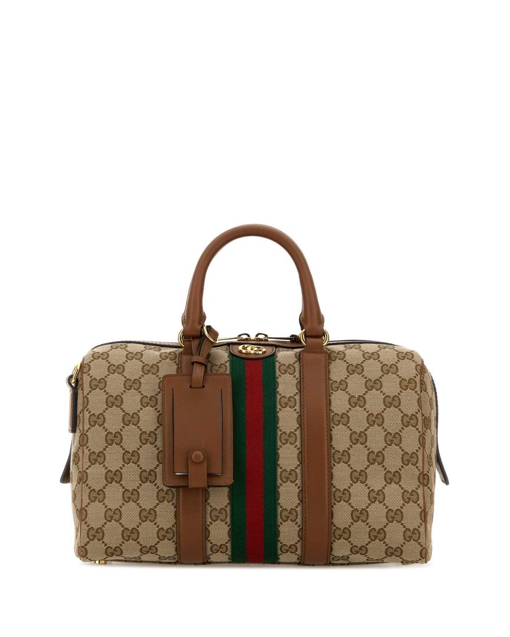 Gucci Brown Gg Fabric Medium Ophidia Handbag