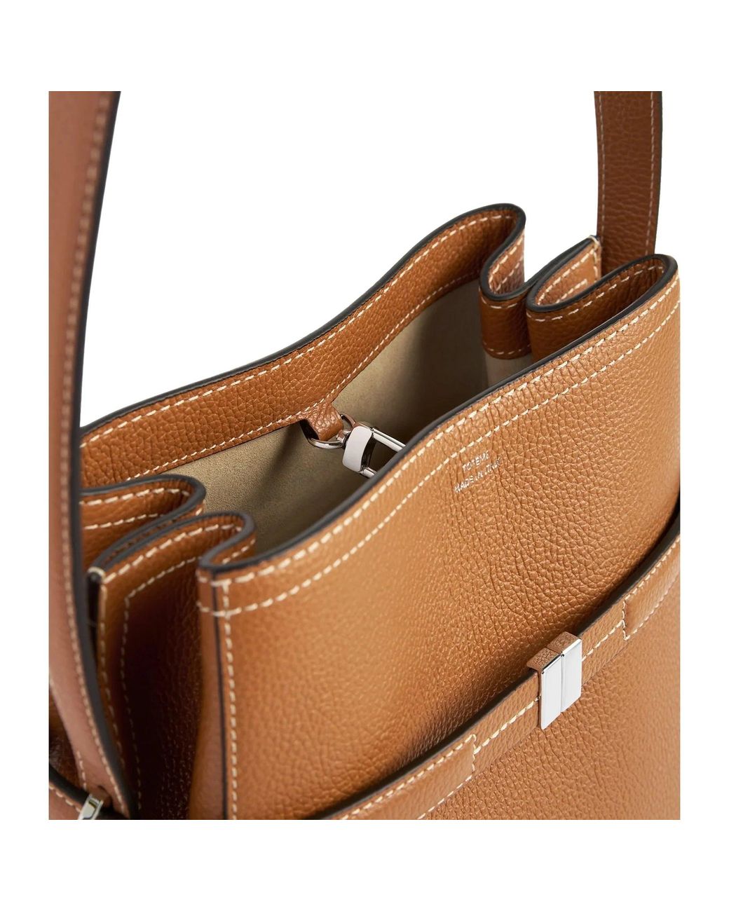 Totême Brown Leather Bucket Bag