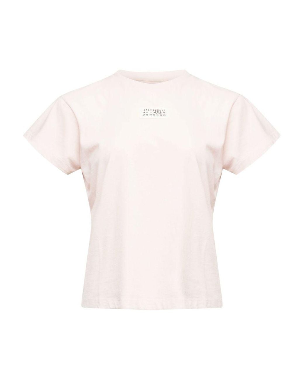 MM6 by Maison Margiela Pink Logo Cotton T Shirt