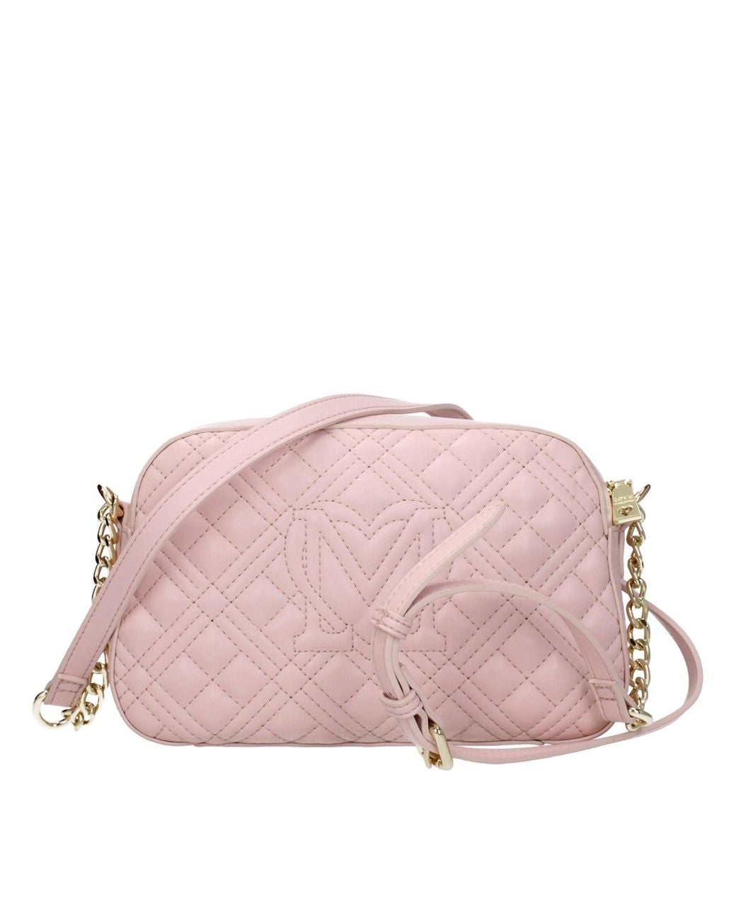 Love Moschino Pink Crossbody Bags Polyurethane/Powder