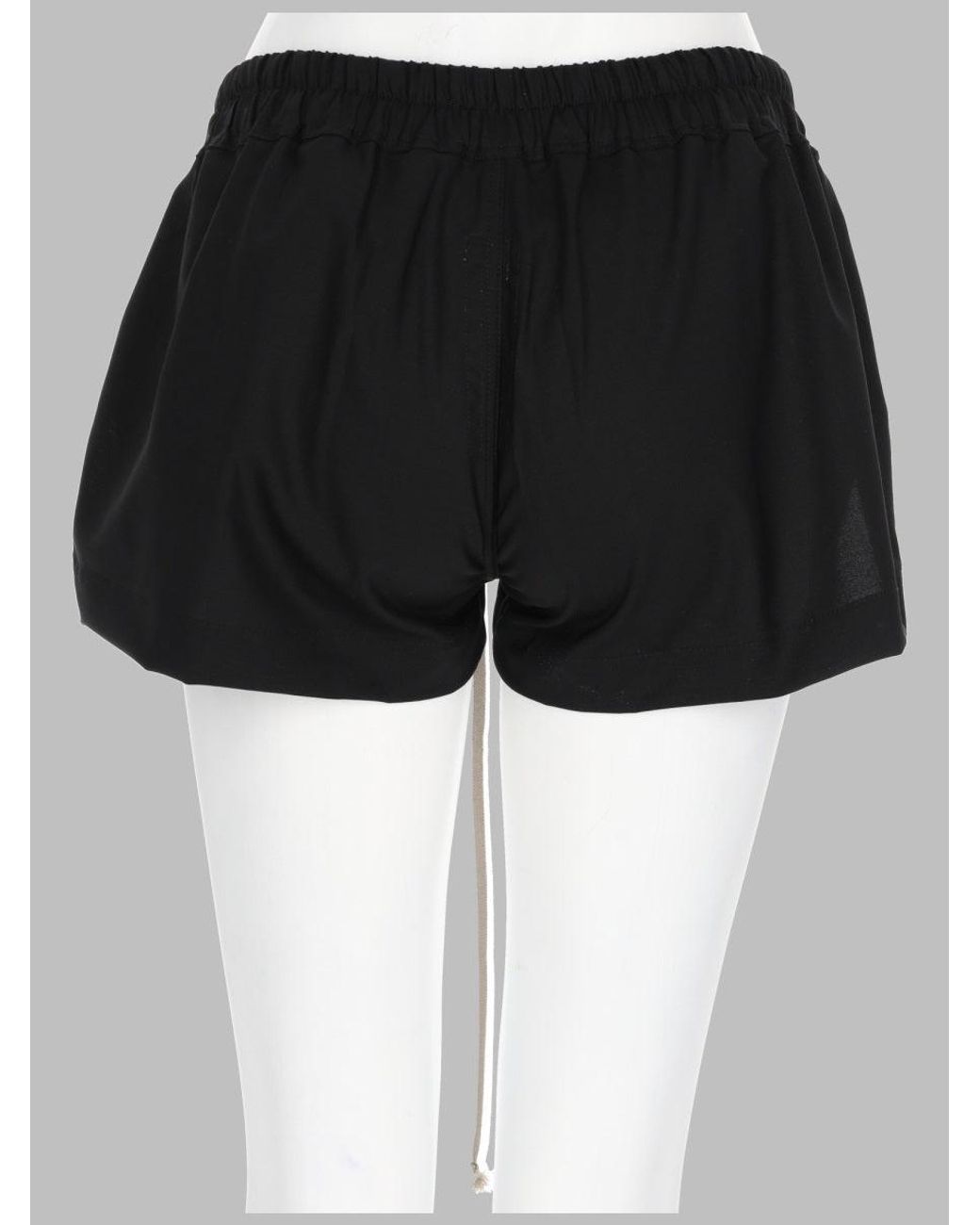 Rick Owens Black Shorts Fog Boxer Wool New