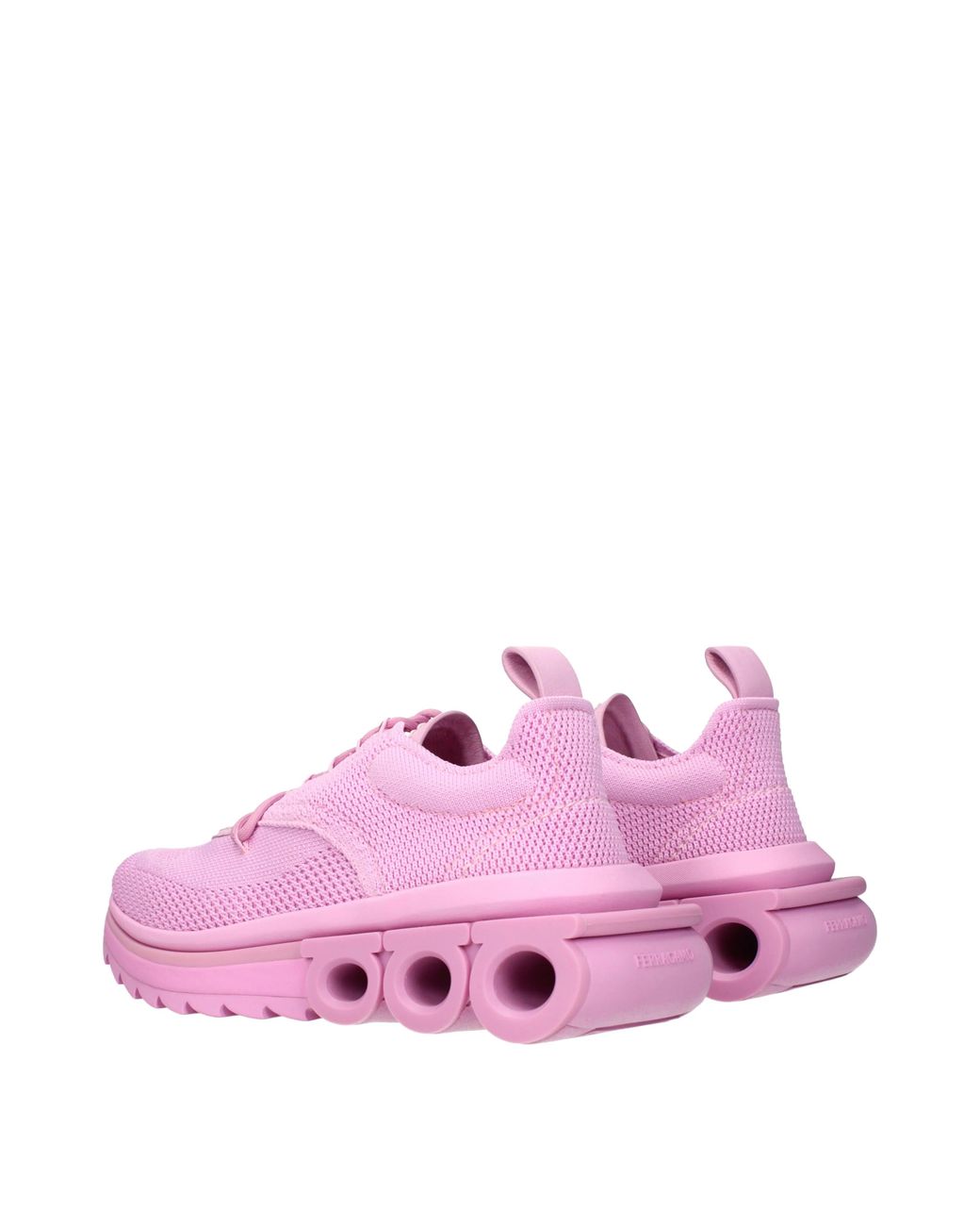 Ferragamo Pink Sneakers Nima Knit Fabric/Bubble
