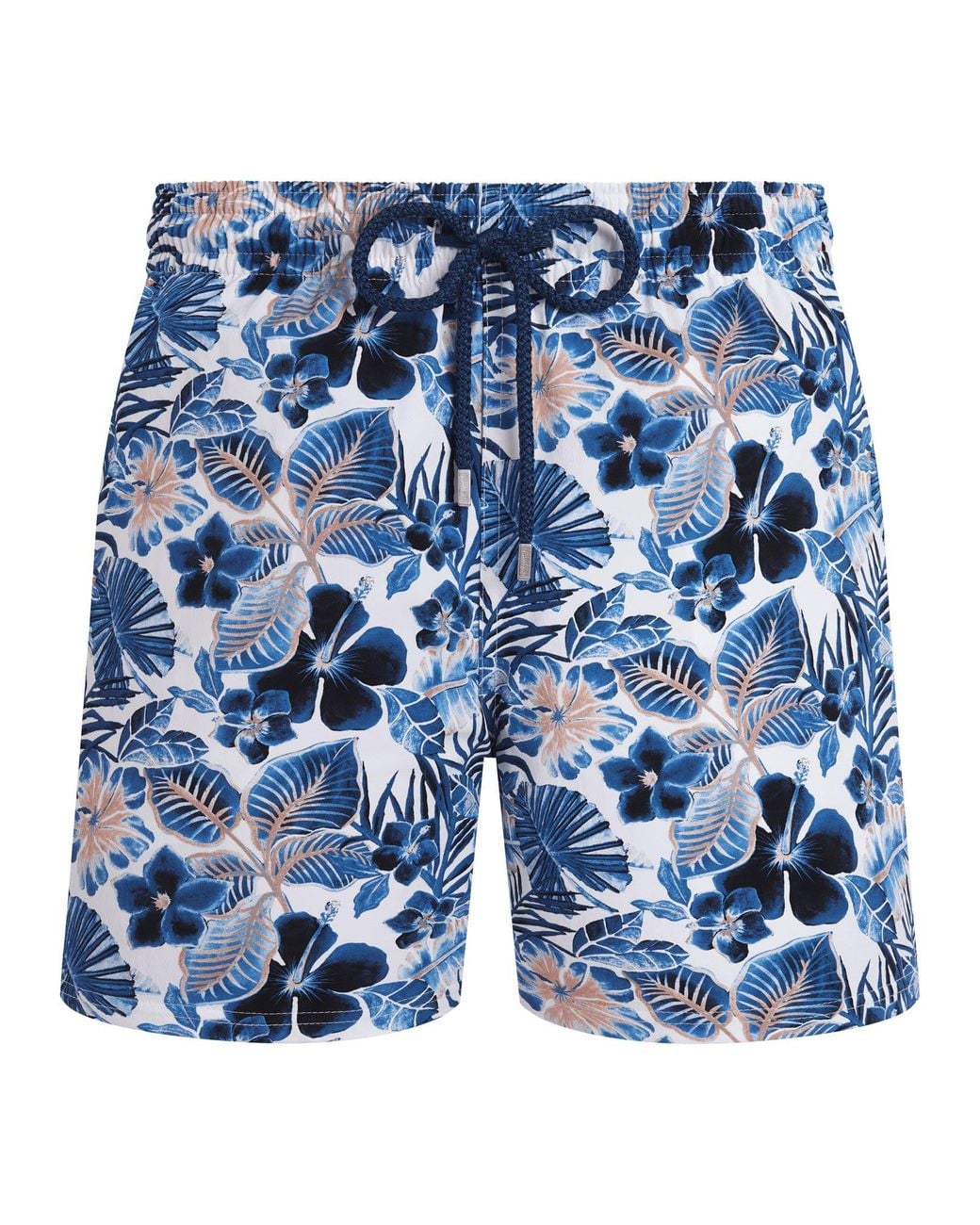 Vilebrequin Blue Swim Shorts With Tropical Floral Print for men