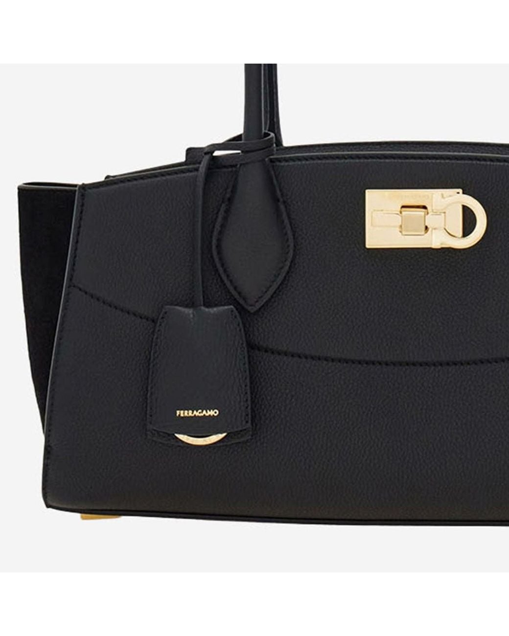 Ferragamo Black Soft Bag East West Student Bag