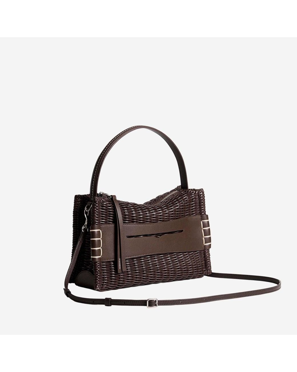 J.W. Anderson Brown Shoulder Bag Woven Leather