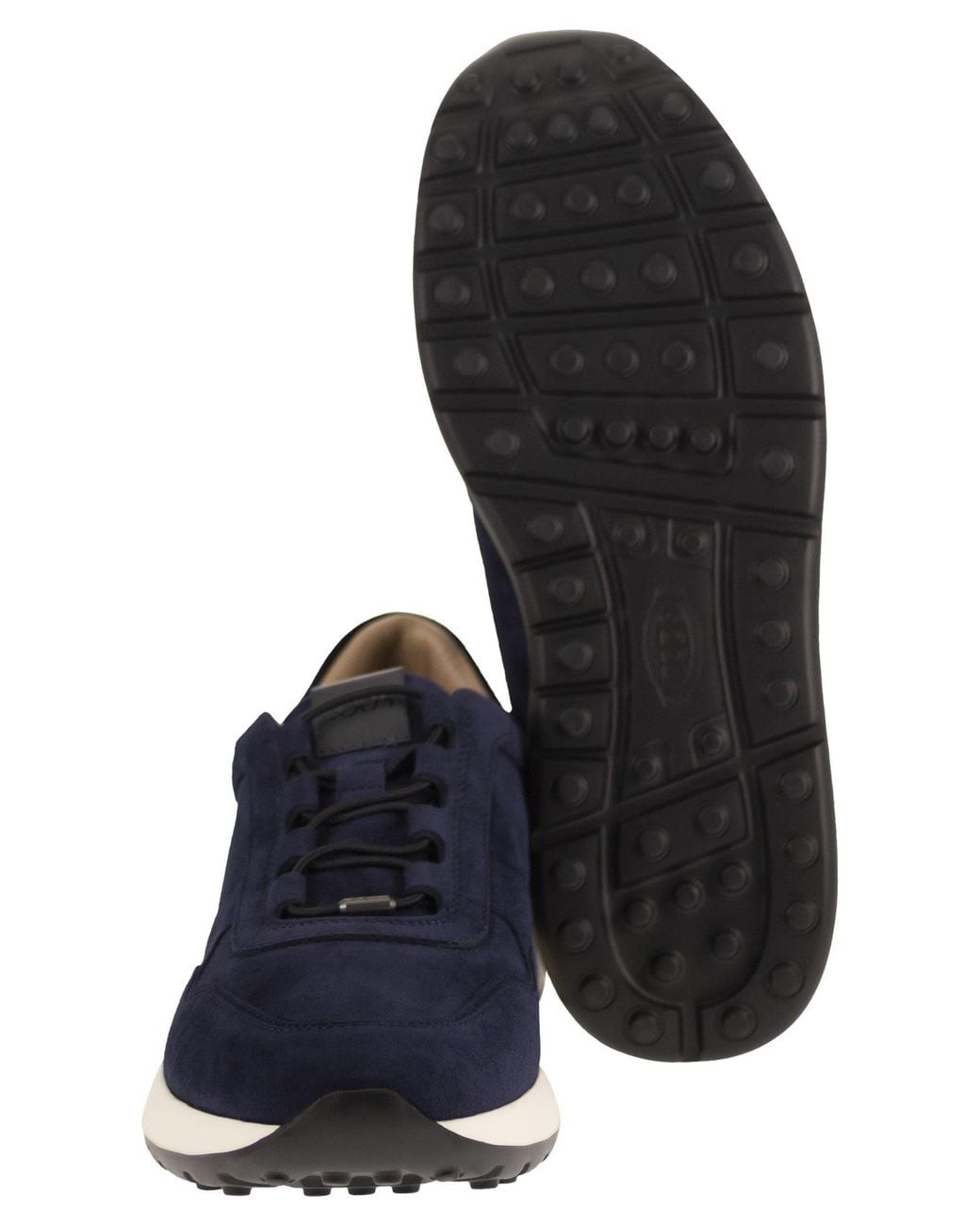 Tod's Blue Goatskin Suede Sneakers